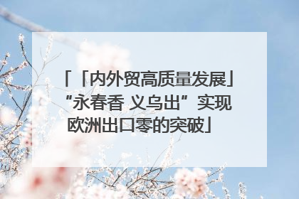 「内外贸高质量发展」“永春香 义乌出”实现欧洲出口零的突破