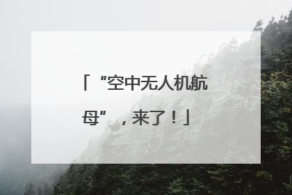 “空中无人机航母”，来了！