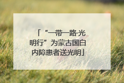 “一带一路·光明行”为蒙古国白内障患者送光明