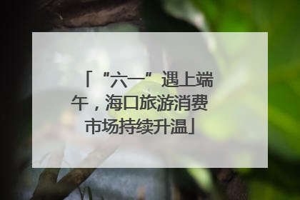 “六一”遇上端午，海口旅游消费市场持续升温