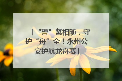 “警”紧相随，守护“舟”全！永州公安护航龙舟赛