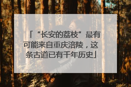 “长安的荔枝”最有可能来自重庆涪陵，这条古道已有千年历史