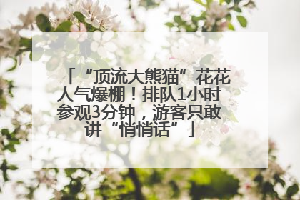 “顶流大熊猫”花花人气爆棚！排队1小时参观3分钟，游客只敢讲“悄悄话”