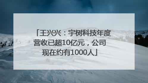 王兴兴：宇树科技年度营收已超10亿元，公司现在约有1000人