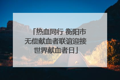 热血同行 衡阳市无偿献血者联谊迎接世界献血者日