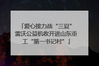 爱心接力战“三夏” 雷沃公益机收开进山东重工“第一书记村”