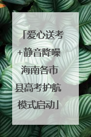 爱心送考+静音降噪 海南各市县高考护航模式启动