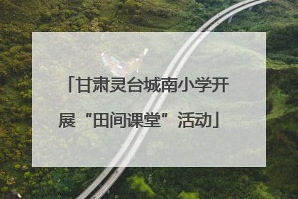 甘肃灵台城南小学开展“田间课堂”活动