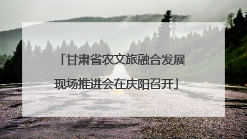 甘肃省农文旅融合发展现场推进会在庆阳召开