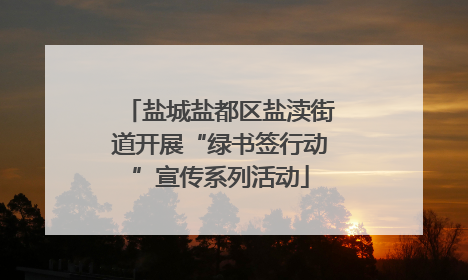 盐城盐都区盐渎街道开展“绿书签行动”宣传系列活动