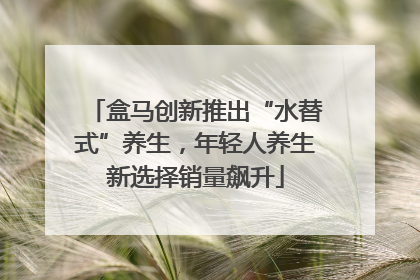 盒马创新推出“水替式”养生，年轻人养生新选择销量飙升