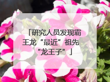 研究人员发现霸王龙“最近”祖先“龙王子”