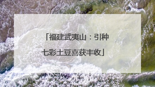 福建武夷山：引种七彩土豆喜获丰收
