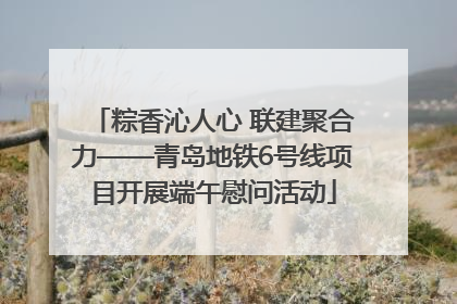 粽香沁人心 联建聚合力——青岛地铁6号线项目开展端午慰问活动