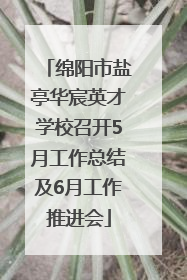 绵阳市盐亭华宸英才学校召开5月工作总结及6月工作推进会