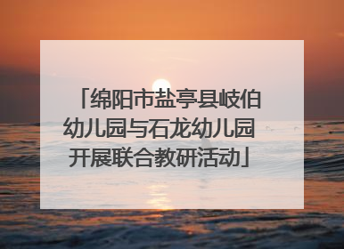 绵阳市盐亭县岐伯幼儿园与石龙幼儿园开展联合教研活动