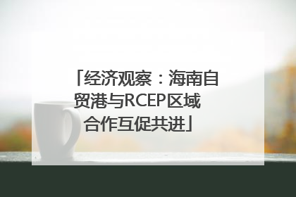 经济观察：海南自贸港与RCEP区域合作互促共进