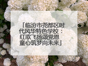 临汾市尧都区时代风华特色学校：红歌飞扬颂党恩 童心筑梦向未来
