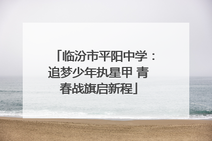 临汾市平阳中学：追梦少年执星甲 青春战旗启新程