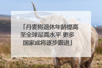 丹麦将退休年龄提高至全球最高水平 更多国家或将逐步跟进