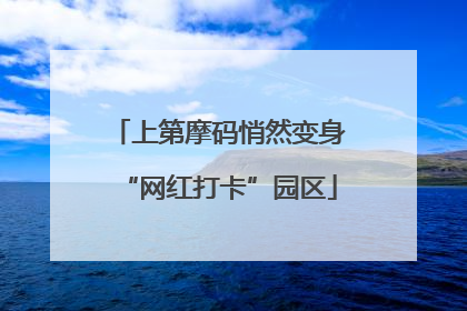 上第摩码悄然变身“网红打卡”园区