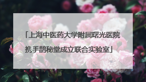 上海中医药大学附属曙光医院携手鹊秘堂成立联合实验室