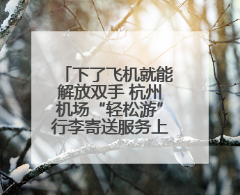 下了飞机就能解放双手 杭州机场“轻松游”行李寄送服务上新了