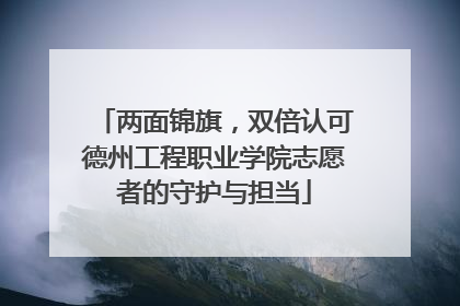 两面锦旗，双倍认可德州工程职业学院志愿者的守护与担当