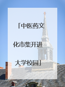 中医药文化市集开进大学校园