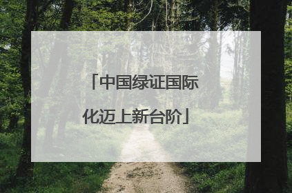 中国绿证国际化迈上新台阶