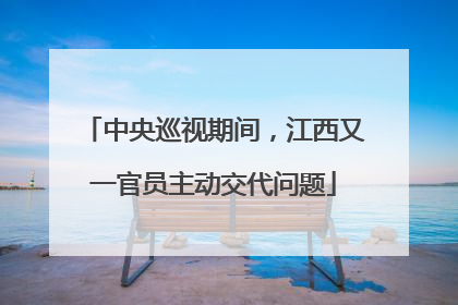 中央巡视期间，江西又一官员主动交代问题