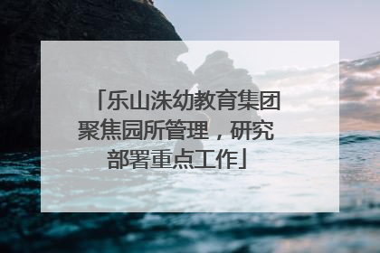 乐山洙幼教育集团聚焦园所管理，研究部署重点工作
