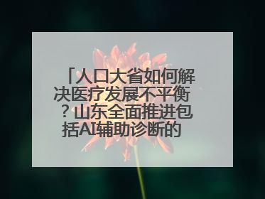 人口大省如何解决医疗发展不平衡？山东全面推进包括AI辅助诊断的“三张网”建设