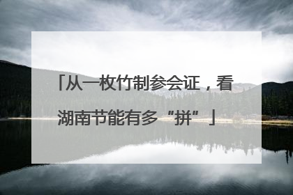 从一枚竹制参会证，看湖南节能有多“拼”