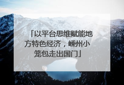 以平台思维赋能地方特色经济，嵊州小笼包走出国门