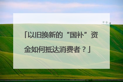 以旧换新的“国补”资金如何抵达消费者？