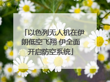 以色列无人机在伊朗低空飞翔 伊全面开启防空系统