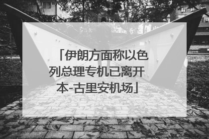 伊朗方面称以色列总理专机已离开本-古里安机场