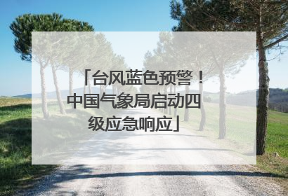 台风蓝色预警！中国气象局启动四级应急响应