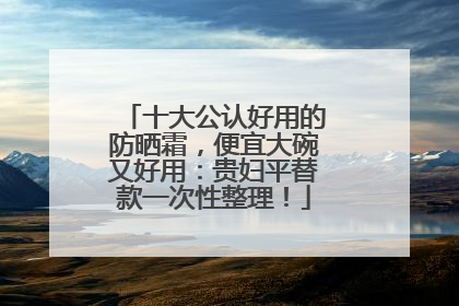 十大公认好用的防晒霜，便宜大碗又好用：贵妇平替款一次性整理！