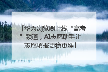 华为浏览器上线“高考”频道，AI志愿助手让志愿填报更稳更准