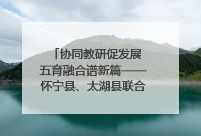 协同教研促发展 五育融合谱新篇——怀宁县、太湖县联合教研活动在月山镇中心学校成功举办