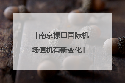南京禄口国际机场值机有新变化