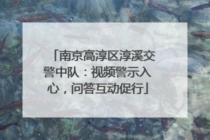 南京高淳区淳溪交警中队：视频警示入心，问答互动促行