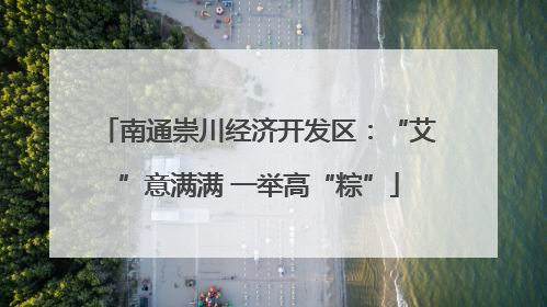 南通崇川经济开发区：“艾”意满满 一举高“粽”