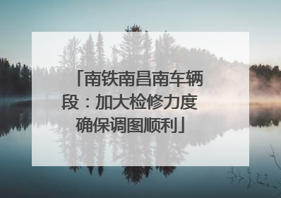 南铁南昌南车辆段：加大检修力度确保调图顺利