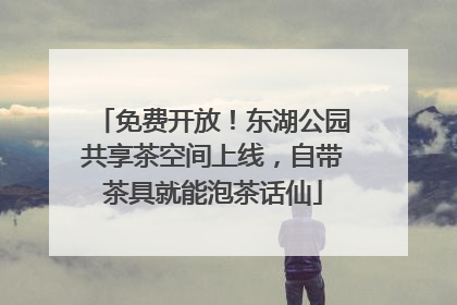 免费开放！东湖公园共享茶空间上线，自带茶具就能泡茶话仙