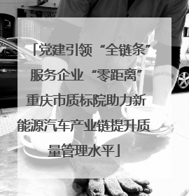 党建引领“全链条” 服务企业“零距离” 重庆市质标院助力新能源汽车产业链提升质量管理水平
