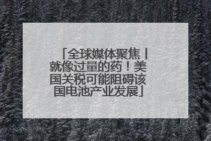 全球媒体聚焦丨就像过量的药！美国关税可能阻碍该国电池产业发展