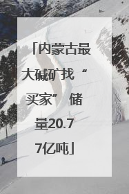 内蒙古最大碱矿找“买家” 储量20.77亿吨